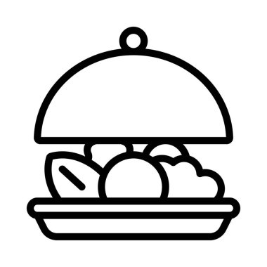 Vejetaryen yemeği, vektör illüstrasyonu