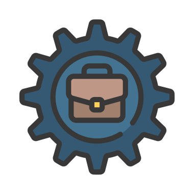 İş Ayarları web simgesi vektör illüstrasyonu