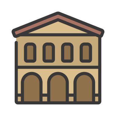 Archway Bina ikon vektör illüstrasyon tasarımı