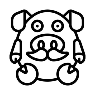 Bıyık simgesi vektör çizimi