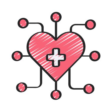 Sağlık Teknolojisi ikonu vektör illüstrasyon tasarımı