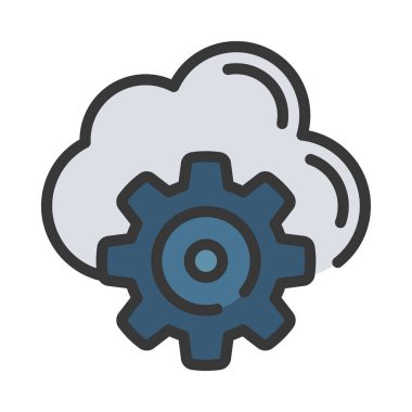 Bulut yönetimi simgesini, vektör çizim