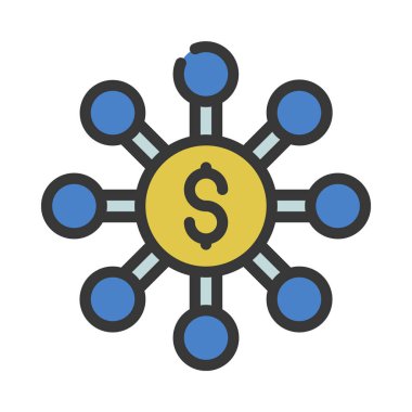 Kalabalık Finansmanı ikon vektör illüstrasyon tasarımı