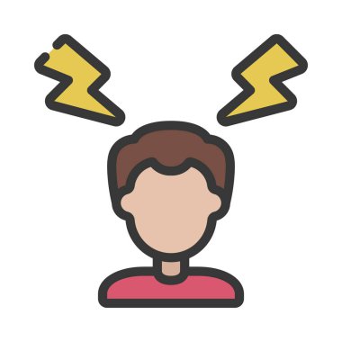 Vurgulanmış Kişi Simgesi Vektör Çizimi Tasarımı