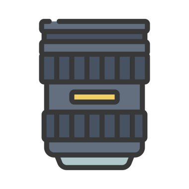 Kısa Lens simgesi vektör illüstrasyon tasarımı