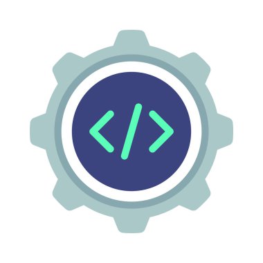 Kod Yönetimi kabartma vektör tasarım simgesi       