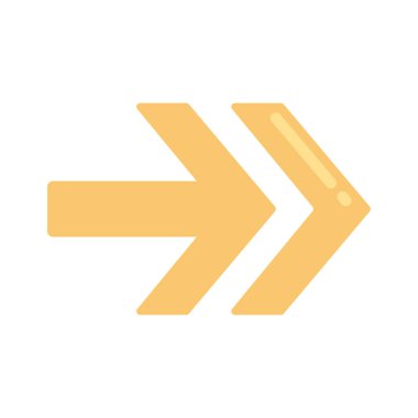 Çift Ok simgesi beyaz arkaplanda izole edildi. vektör.