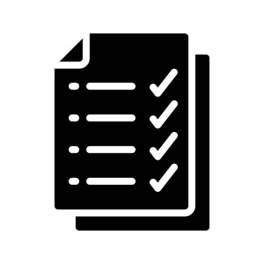 Kontrol listesi vektör simgesi tasarımı, illüstrasyon 