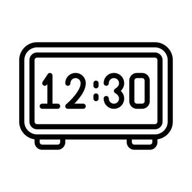 İzole edilmiş saat simgesi vektör tasarımı