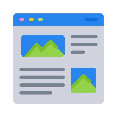 Web Sitesi Düzeni web simgesi vektör illüstrasyonu