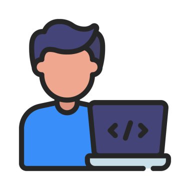 Geliştirici simge vektör illüstrasyon tasarımı