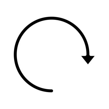 Çember Ok web simgesi vektör çizimi