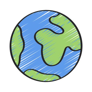 Dünya çapında simge vektör illüstrasyon tasarımı