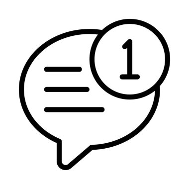 Bir İleti simgesi, vektör illüstrasyonu 