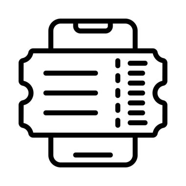 Biletler Uygulama simgesi vektör illüstrasyonu       