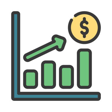 Financial Profits icon, vector illustration  