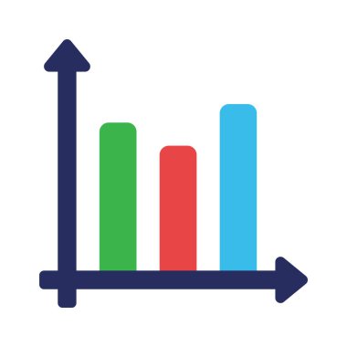  Çubuk Grafik web simgesi vektör illüstrasyonu 