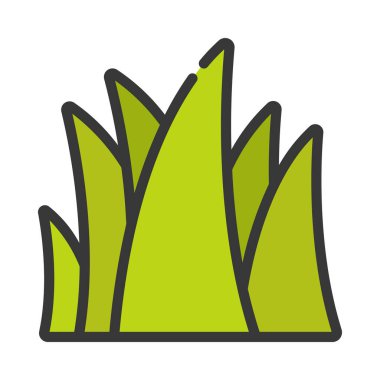 İzole edilmiş çimen simgesi. vektör çizimi tasarımı