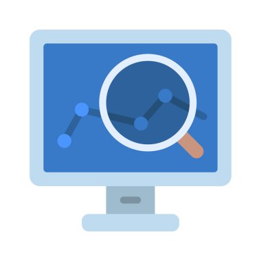 Simge vektör illüstrasyon tasarımı izleniyor