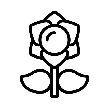 Nergis simgesi vektör çizimi tasarımı