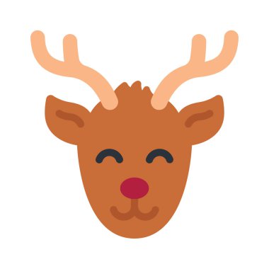 Ren geyiği web simgesi vektör çizimi