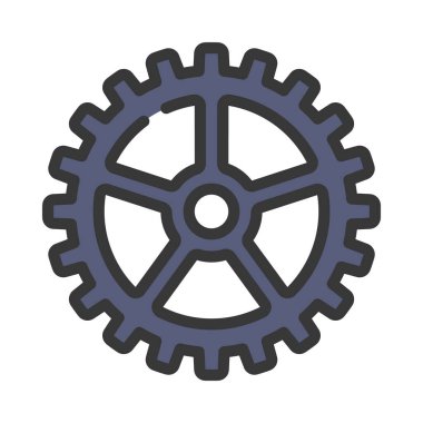  Cogwheel simgesinin vektör illüstrasyonu