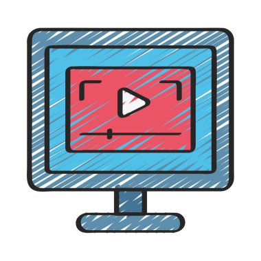 Çevrimiçi Öğretim Ağı vektör illüstrasyonu