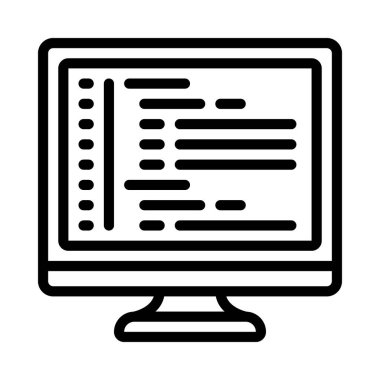 Programcı simgesi vektör illüstrasyon tasarımı