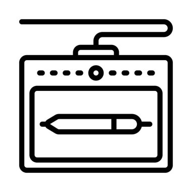 Tablo Ağ ikonu vektör illüstrasyonu çiziliyor