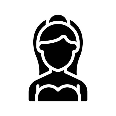 Gelin simgesi vektör çizimi tasarımı