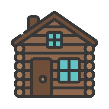 Günlük Kabini simgesi, vektör illüstrasyonu 