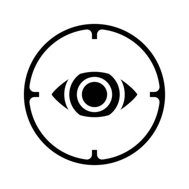 Vision web simgesini, vektör illüstrasyonunu tanımla              