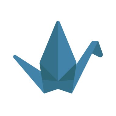  Beyaz arkaplanda izole edilmiş web tasarımı için Origami vektör simgesi