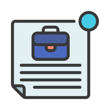 Job Post simge vektör illüstrasyon tasarımı