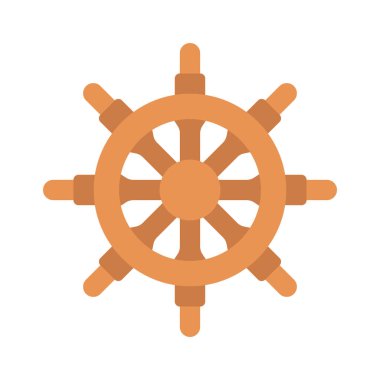 Korsan Gemi Direksiyon Direksiyonunun vektör çizimi