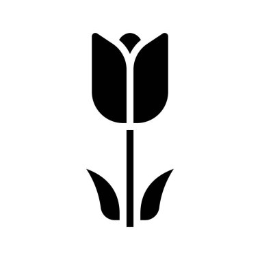 Lale yassı simgesi, vektör illüstrasyonu 