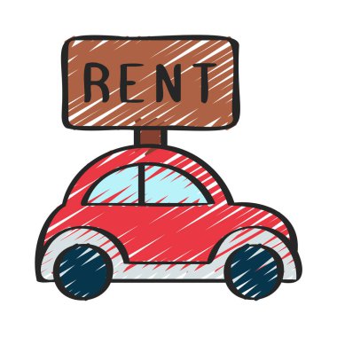 araba simgesi, vektör illüstrasyonu basit tasarım 