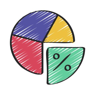 Pie Cart Yüzdesinin vektör çizimi