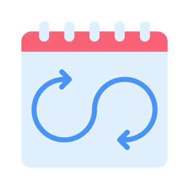 Zamanlama simgesi, vektör illüstrasyonu 