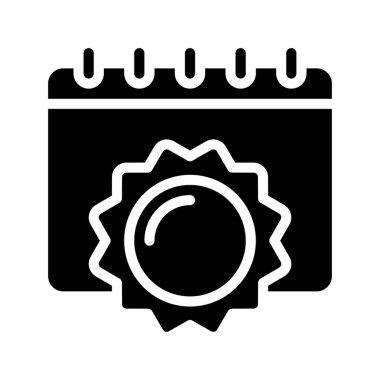 yaz düz simgesi, vektör illüstrasyonu 