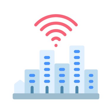 Smart City simge vektör çizimi tasarımı