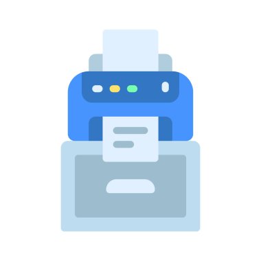 Yazıcı simgesi, basit web illüstrasyonu