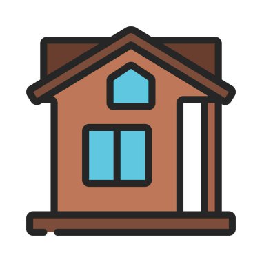 Basit ev simgesi vektör illüstrasyonu