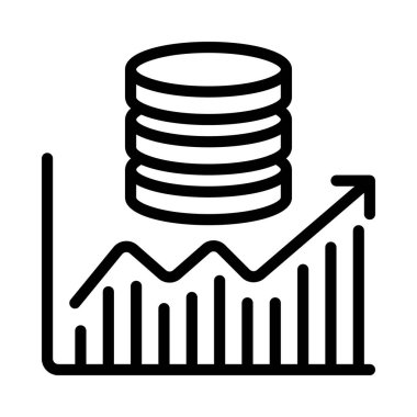 Veri Artır Web simgesi vektör resimlemesi 