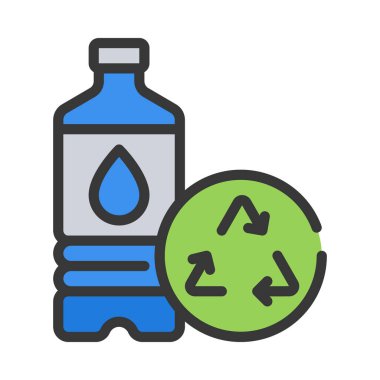 Kullanılabilir şişe ikonu vektör illüstrasyonuName