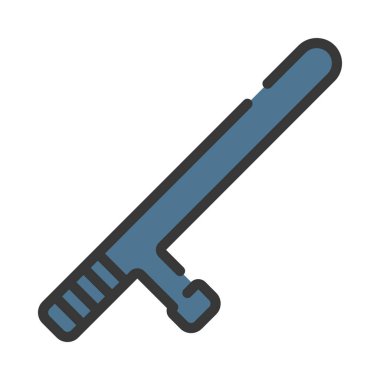 Baton düz simgesi, vektör illüstrasyonu 