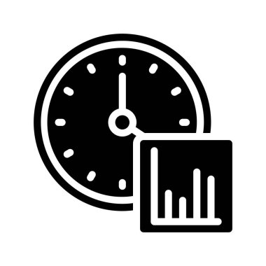 Zaman Veri simgesi, vektör illüstrasyonu  