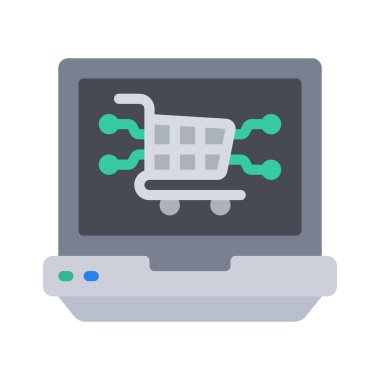 Etrade web simgesi, vektör illüstrasyonu                