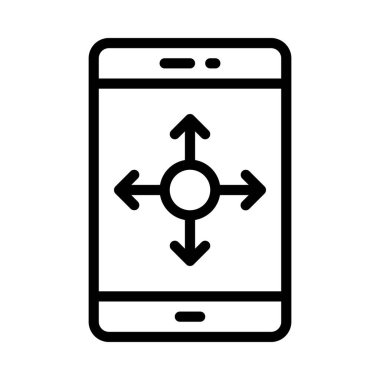 Iphone Tilt Denetleme Web simgesi vektör illüstrasyonu