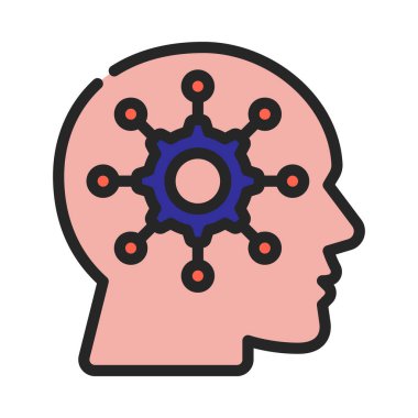 Kritik Düşünme ikonu vektör illüstrasyon tasarımı